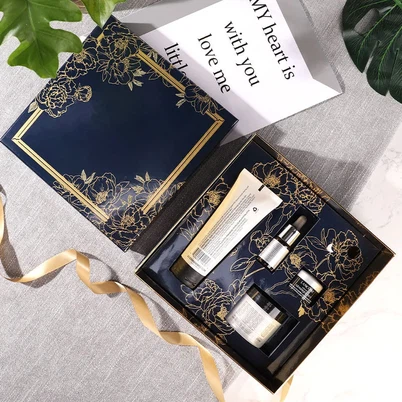 Velkoobchod vlastní logo černé obdélník kosmetický matný luxusní lepenkový papír nebe a potah obal obalu