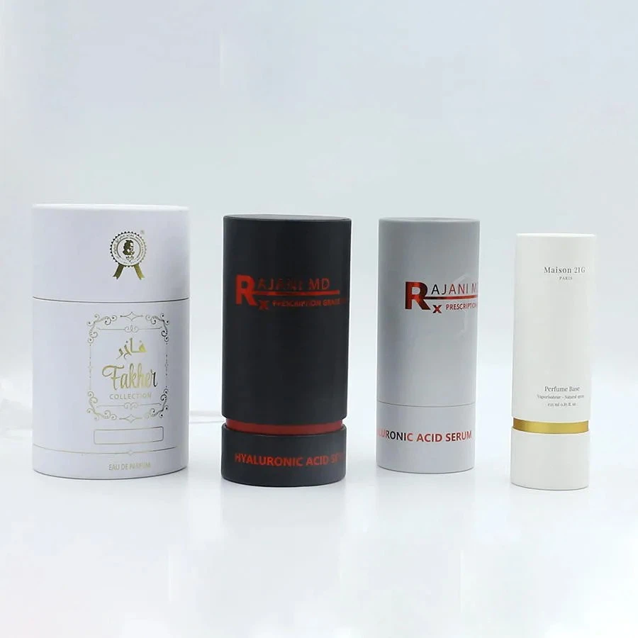 Customized Cardboard Cylinders Packaging Round Gift Box With Lid Wholesale Paper Tubes Box For Perfume Bottle Packaging